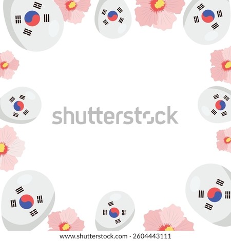 Korean constitution day vector flat banner with copy space