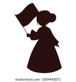 Korean constitution day vector silhouette illustration on the white background