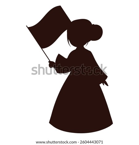Korean constitution day vector silhouette illustration on the white background