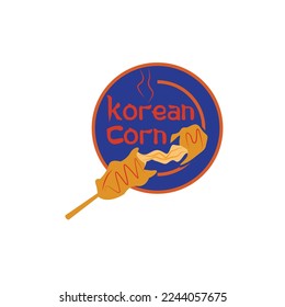 Korean corn restaurant creative logo.