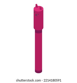 Icono cosmético coreano vector isométrico. Atención de belleza. La piel linda