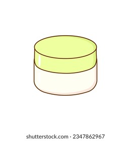korean cosmetics cute kawaii cream serum. Vector 