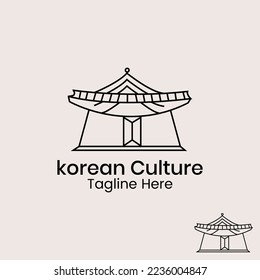 Korean Culture Logo Design Template. Korean Home Logo Design.