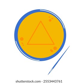 Korean Dalgona sugar toffees, sweets with signs triangle. Flat Vector illustration