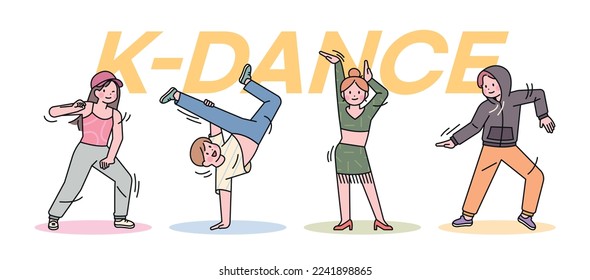 Korean dancers doing a great dance. People dancing hip-hop, breaking, waacking and popping.  - Shutterstock ID 2241898865
