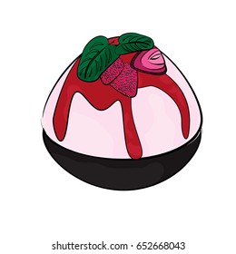 korean dessert Strawberry