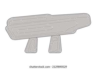 Korean dolmen. A dolmen is a type of single-chamber megalithic tomb, usually consisting of two or more vertical megaliths supporting a large flat horizontal capstone or "table". Vector illustration.