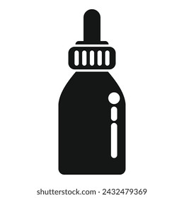 Korean dropper bottle icon simple vector. Skin mask. Care art makeup