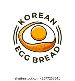 Korean egg bread logo vector