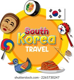 Korean element nation tradition symbol illustration