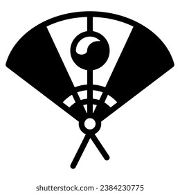 Korean fan icon illustration, for UIUX, Infographic, etc