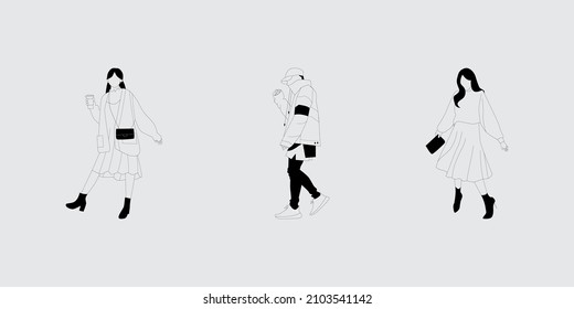 korean fashion ootd package. suitable for simple ootd concepts, for young people, and also for ootd references.