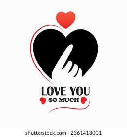 Korean Finger Heart I Love You Hangul logo Vector illustration. Korean symbol hand heart, a message of love hand gesture