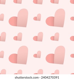 Korean finger heart with papercut style. Seamless pattern design template.