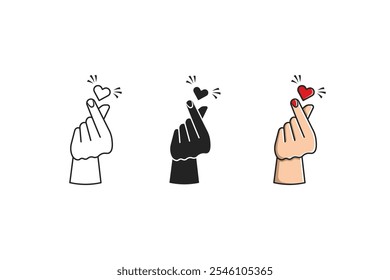 koreanisches Fingersymbol für Liebe, Frauenfingersymbol