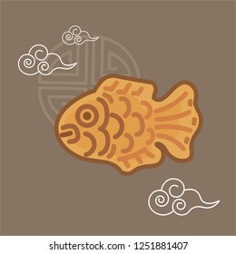 Korean fish bread (bung-eoppang) vector EPS10