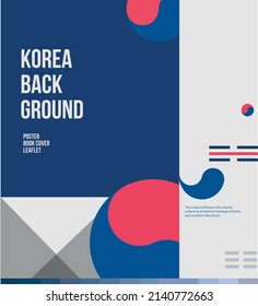 Diseño gráfico de bandera coreana Imagen vectorial