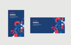 Korean Flag Pattern Brand Identity Background
