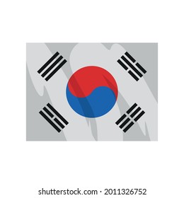 símbolo de bandera coreana icono aislado