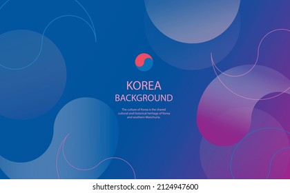 Korean flag traditional motif pattern background image.