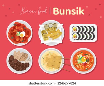 Koreanisches Essen - Bunsik (Straßenküche, Fast Food)