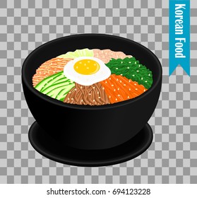 The korean food  design of vector.
