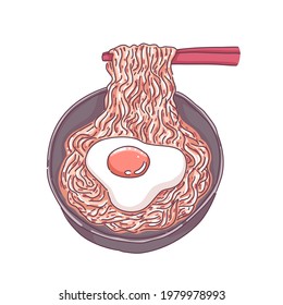 Korean food illustration design of vector.