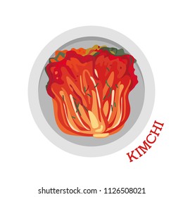 
Korean food Kimchi. Vector illustration EPS10