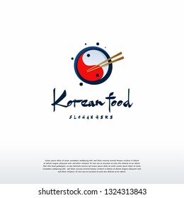 Korean Food Logo Designs Concept Vector