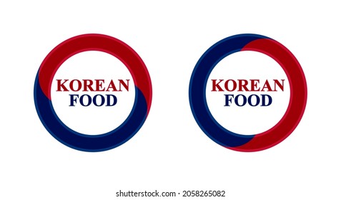 korean food logo on white background. vector illustration