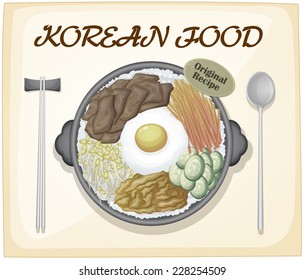 Korean food poster with text