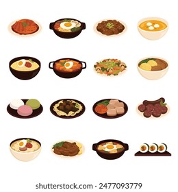 Korean Food Vector Collection Set