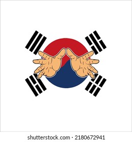 korean freedom illustration design for your t-shirt and brand image