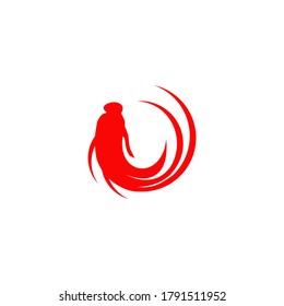 Plantilla vectorial de diseño del logotipo de ginseng coreano