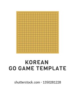 Korean Go Game Template Vector Illustration Background
