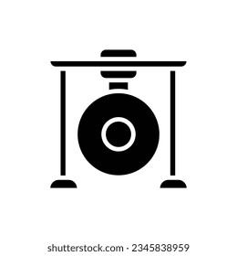 Korean Gong Filled Icon Vector Illustration