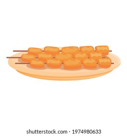 Korean grill icon. Cartoon of Korean grill vector icon for web design isolated on white background