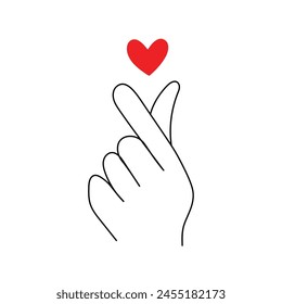 Korean Heart Finger, Korean Heart Finger Cut file, I Love You Sign, Korean Heart Finger Clipart, Cricut, Silhouette, Sticker.