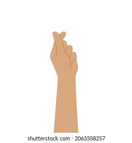 Korean heart sign. Finger love symbol. I love your hand gesture. Korean hearts design for printing greeting cards