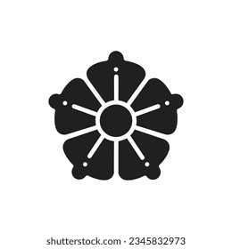 Ilustración vectorial de iconos rellenados por hibiscus coreano