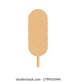 Korean Hot Dog, Mukbang, Korean Corn Dog, Hot Dog, , Korean Street Food, Sausage, Vector Illustration Background