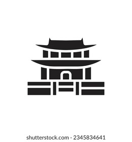 Korean Hwaseong Filled Icon Vector Illustration