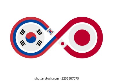 korean and japanese language translation icon. vector illustration isolated on white background