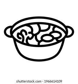 Korean kimchi icon. Outline Korean kimchi vector icon for web design isolated on white background