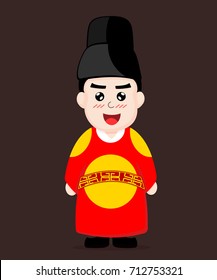 Korean King Dress vector cartoon design.