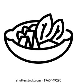 Korean kitchen icon. Outline Korean kitchen vector icon for web design isolated on white background