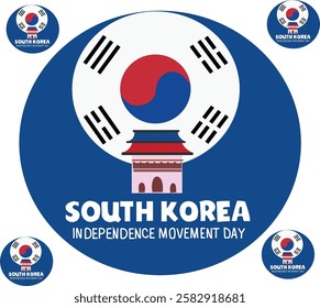 korean march 1st movement poster vector illustration. Good for banner, poster, greeting card, party card, invitation, template, advertising, campaign, and social media.
