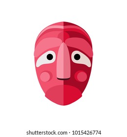 Korean mask icon in flat style. Vector illustration.