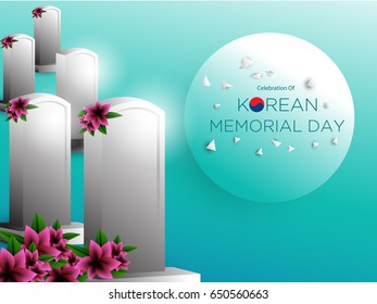 Korean memorial day background 2017. vector Illustration eps.10