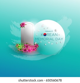Korean memorial day background 2017. vector Illustration eps.10
